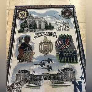 United States Naval Academy Blanket Pure Country NWT Go Navy Great Gift